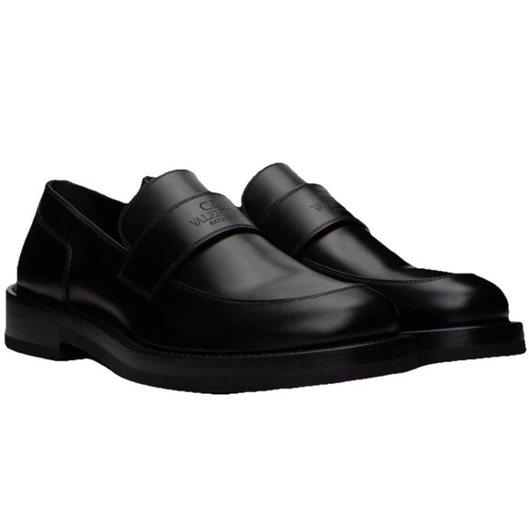 VALENTINO GARAVANI Men's Rockstud Loafers Black 9.5 US / 42.5 EU NEW Business - Picture 1 of 15